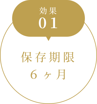 効果01 保存期限6ヶ月